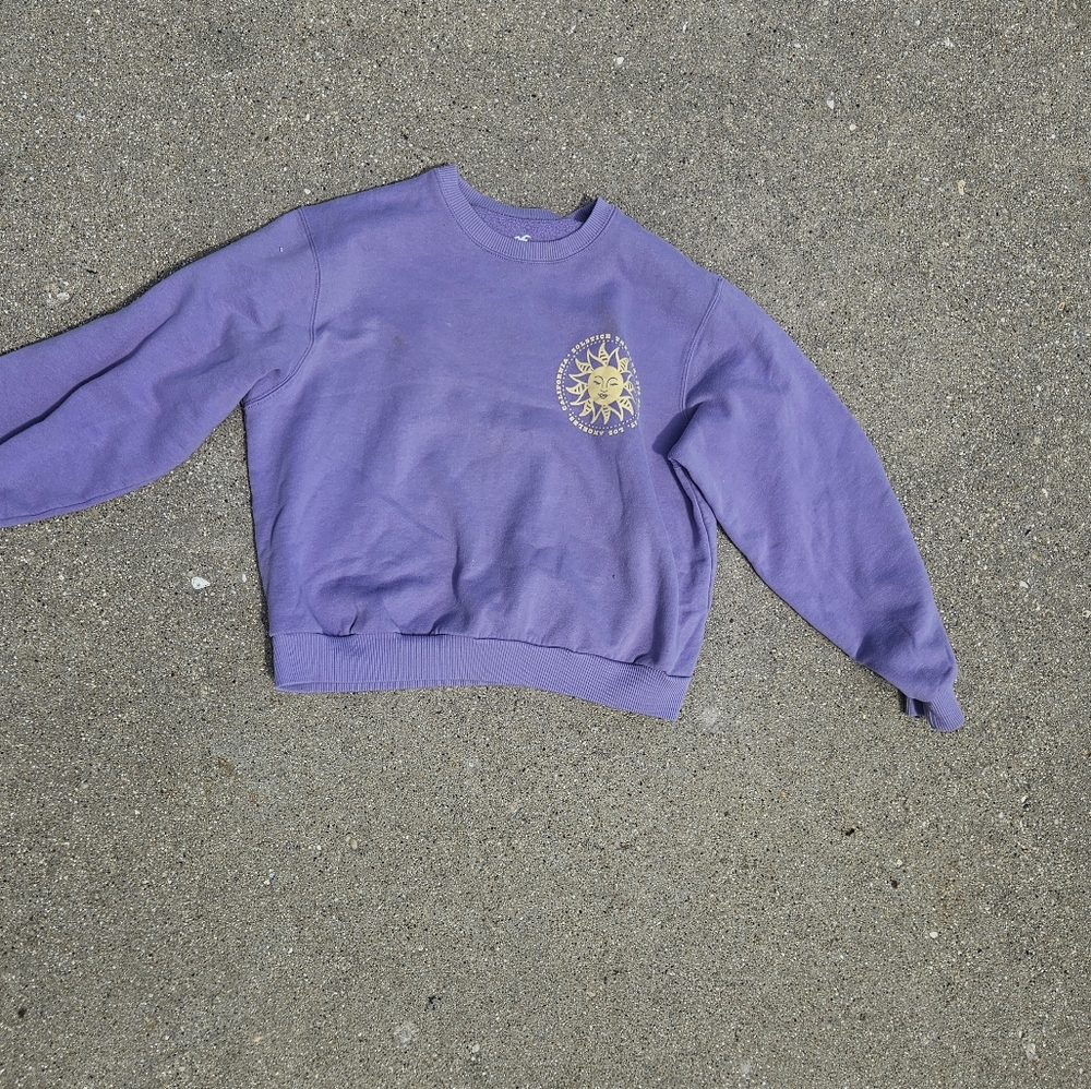 Hollister Purple Crew Neck Sweatshirt